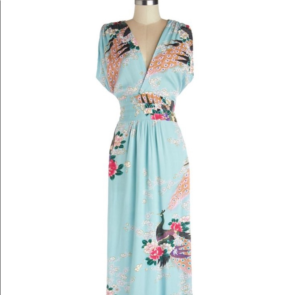 ModCloth Serene Dream Kimono dress in blue